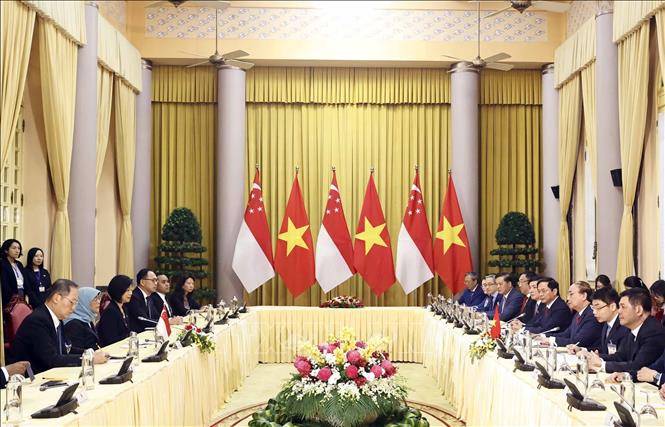 Quang cảnh buổi hội đàm. Ảnh: Thống Nhất/TTXVN