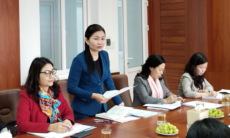 Đồng chí Tôn Ngọc Hạnh phát biểu tại buổi làm việc