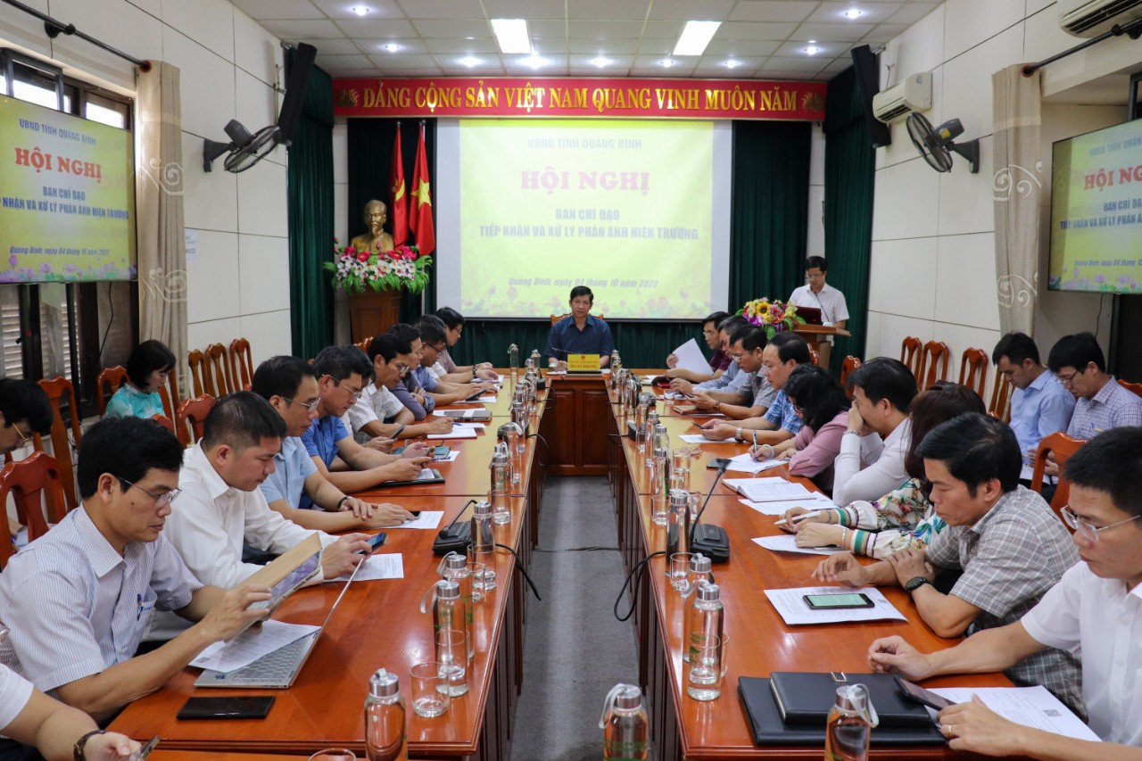 Hội nghị Ban chỉ đạo Tiếp nhận và xử lý phản ánh hiện trường tỉnh.