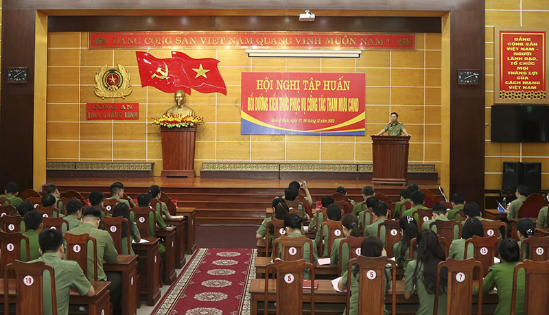 Công an tỉnh mở lớp tập huấn bồi dưỡng công tác nghiệp vụ làm công tác tham mưu