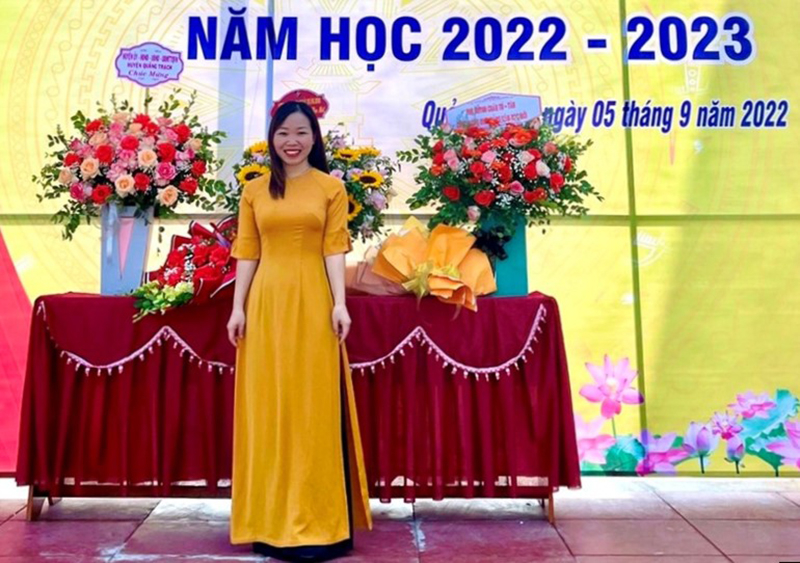 Thí sinh Trương Thị Thùy Dung, người đoạt giải nhất tuần thi thứ 2 của cuộc thi.