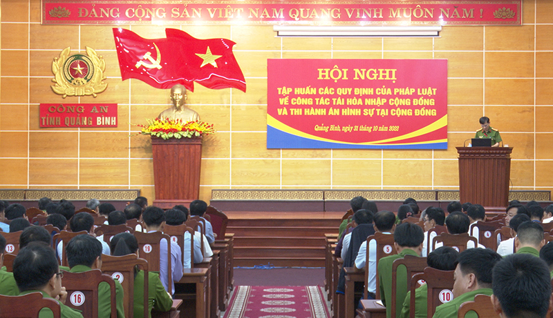 Công an tỉnh tập huấn các quy định của pháp luật về công tác tái hòa nhập và thi hành án hình sự tại cộng đồng