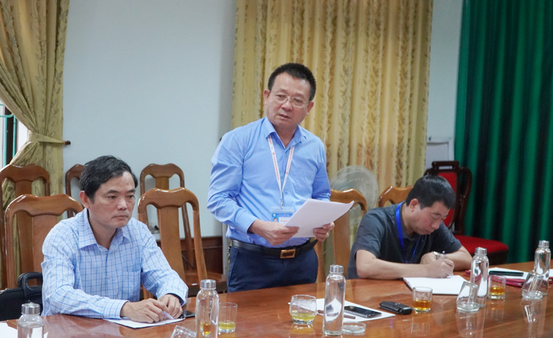 Lãnh đạo Trung tâm Kiểm soát bệnh tật thông tin về công tác phòng chống dịch bệnh trên địa bàn tỉnh.