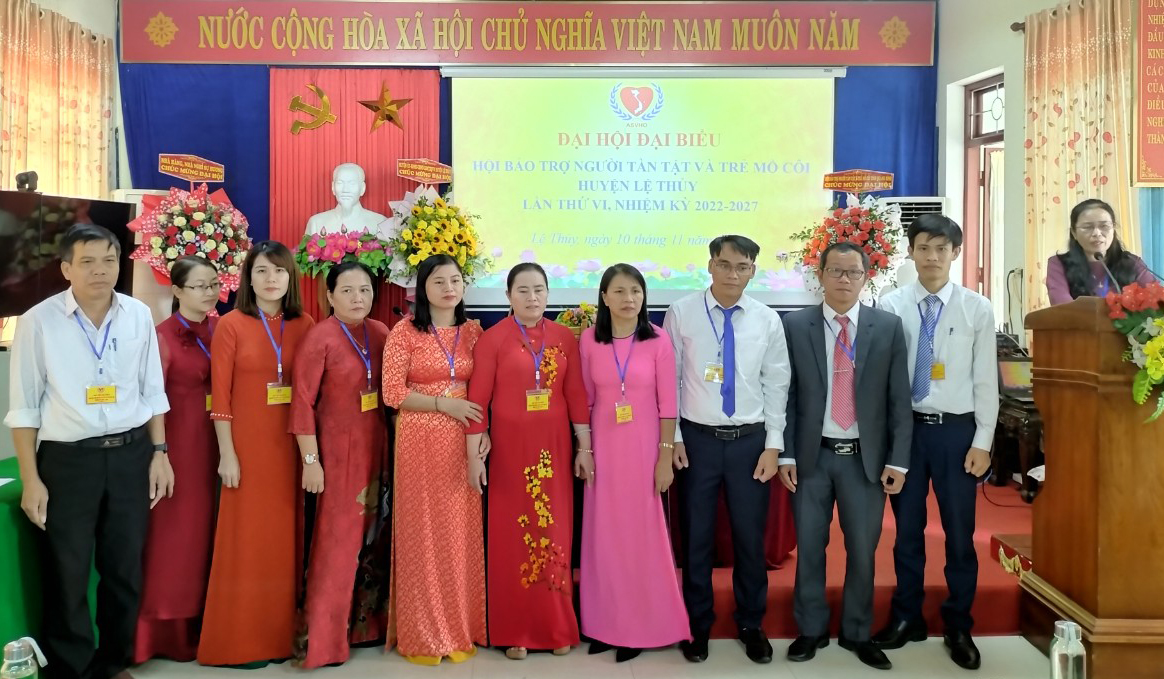 Ban Chấp hành Hội Bảo trợ NTT-TMC huyện Lệ Thuỷ lần thứ VI, nhiệm kỳ 2022-2027.