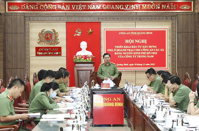 Công an tỉnh tổ chức hội nghị triển khai xây dựng nhà ở doanh trại cho công an xã
