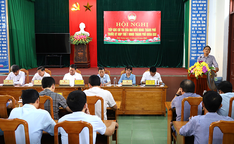 Tổ đại biểu HĐND thành phố Đồng Hới TXCT trên địa bàn các xã, phường: Phú Hải, Đức Ninh Đông, Đức Ninh.