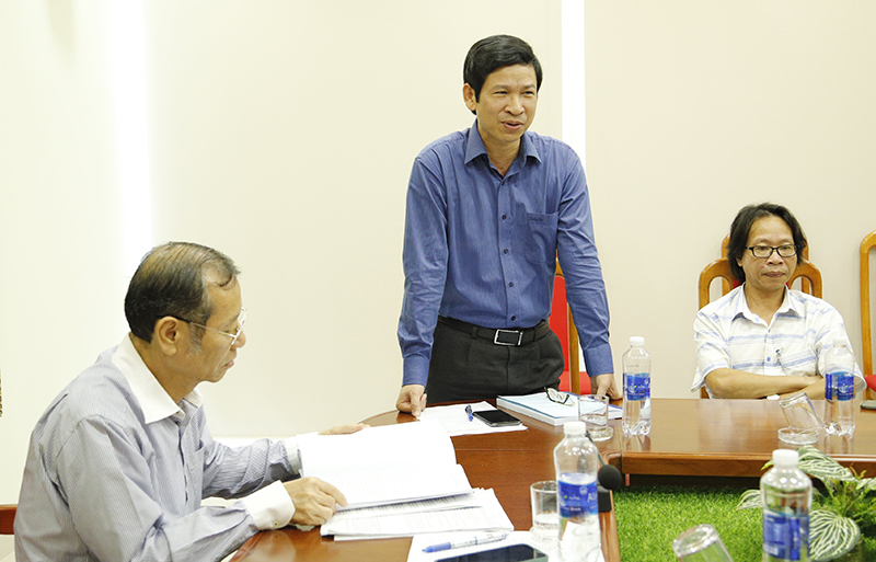 Phó Chủ tịch UBND tỉnh Hồ An Phong, Chủ nhiệm nhiệm vụ phát biểu tại buổi nghiệm thu.