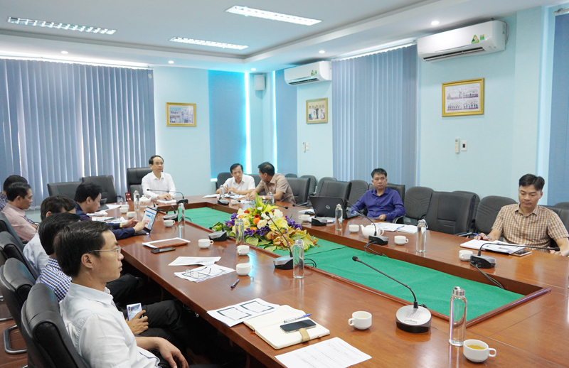 Các đại biểu dự cuộc họp tại điểm cầu tỉnh Quảng Bình.