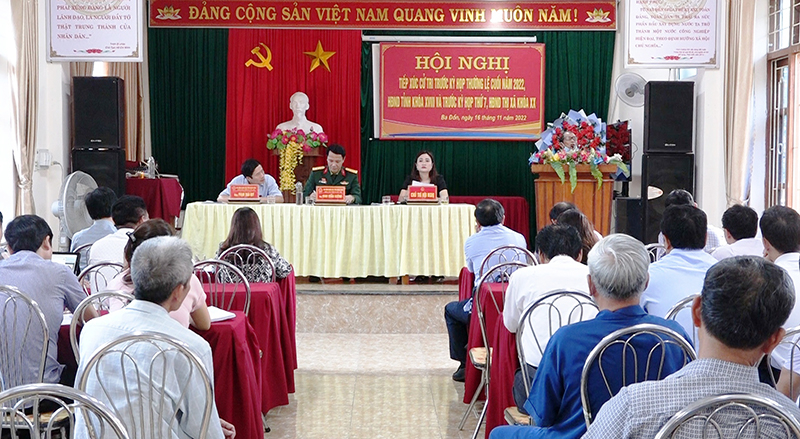 Tổ đại biểu HĐND tỉnh tiếp xúc cử tri tại phường Ba Đồn, TX. Ba Đồn. 