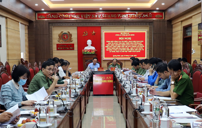 Toàn cảnh Hội nghị tại điểm cầu Công an tỉnh
