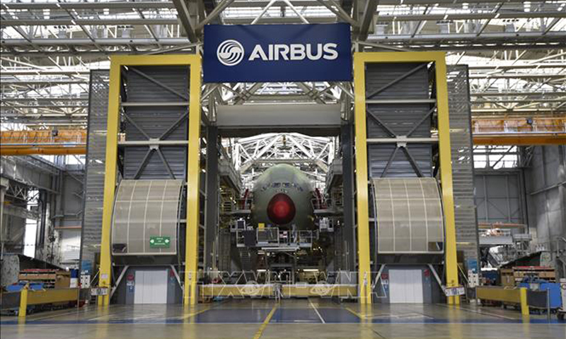 Một nhà máy của hãng Airbus tại Blagnac, miền nam Pháp. Ảnh: AFP/TTXVN