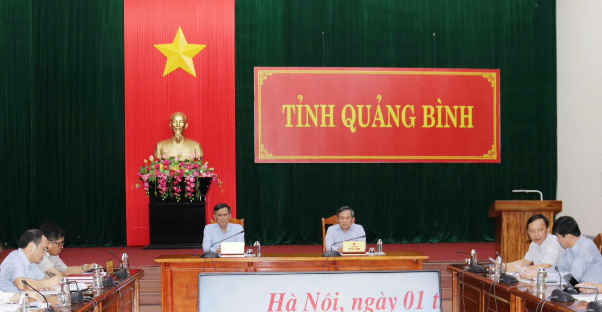 Toàn cảnh hội nghị tại điểm cầu Quảng Bình.