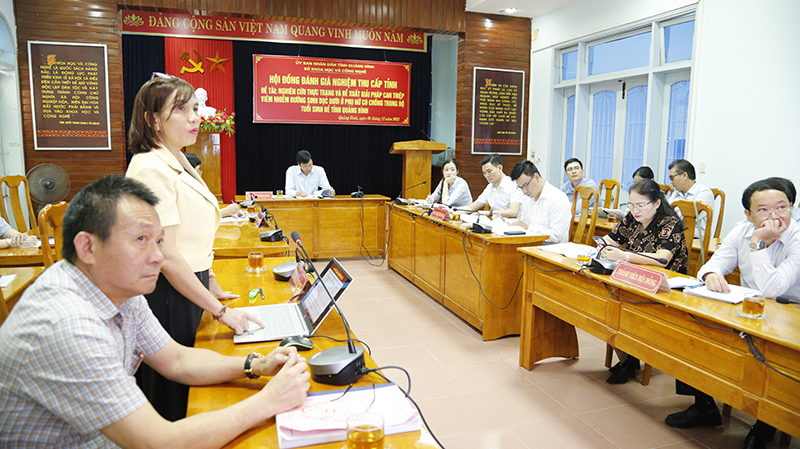 Đại diện cơ quan chủ trì thực hiện nhiệm vụ phát biểu ý kiến.