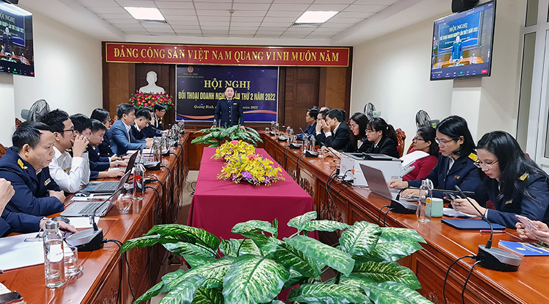 Toàn cảnh hội nghị đối thoại trực tuyến với doanh nghiệp, người nộp thuế.