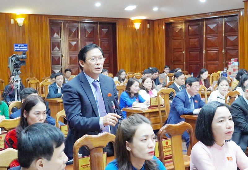 Đại biểu Võ Minh Hoài chất vấn về tiến độ xử lý tài sản công.