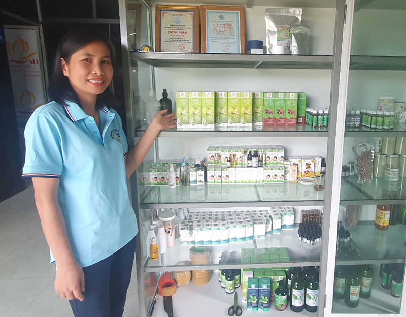 Một số sản phẩm của HTX Sản xuất kinh doanh dịch vụ nông nghiệp tổng hợp Anh Minh đang làm thủ tục công nhận sản phẩm OCOP.