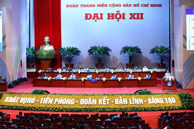 Đại hội Đoàn lần thứ XII chính thức khai mạc. (Ảnh: Minh Đức/TTXVN)