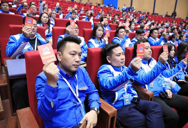 Các đại biểu biểu quyết tại Đại hội. (Ảnh: Minh Đức/TTXVN)