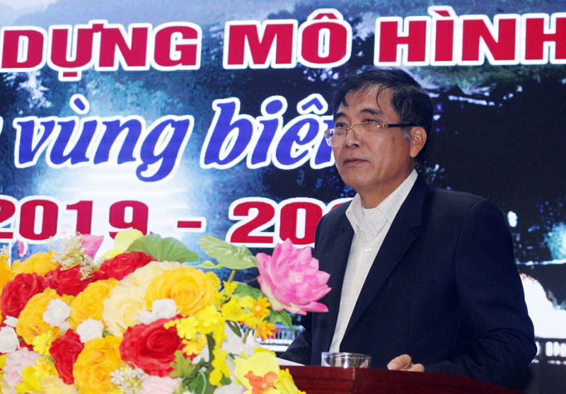 Đồng chí Phó Chủ tịch Thường trực UBND tỉnh Đoàn Ngọc Lâm phát biểu tại hội nghị.