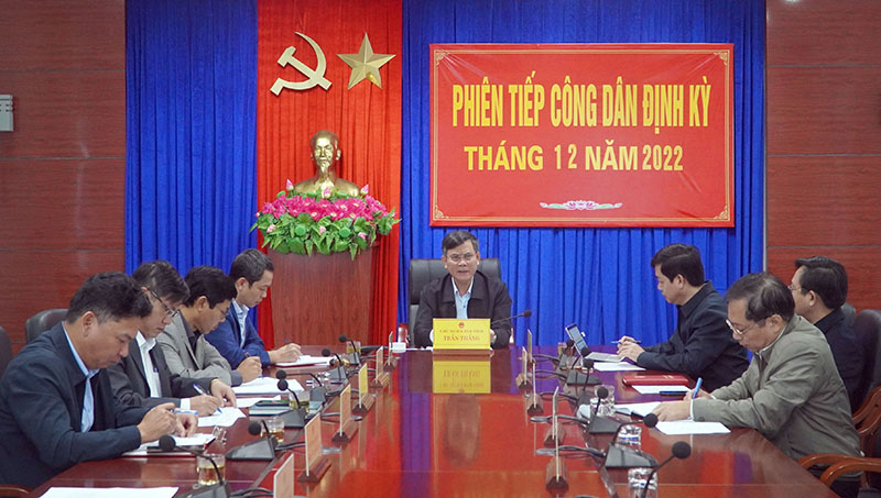 Toàn cảnh phiên tiếp công dân của đồng chí Chủ tịch UBND tỉnh Trần Thắng