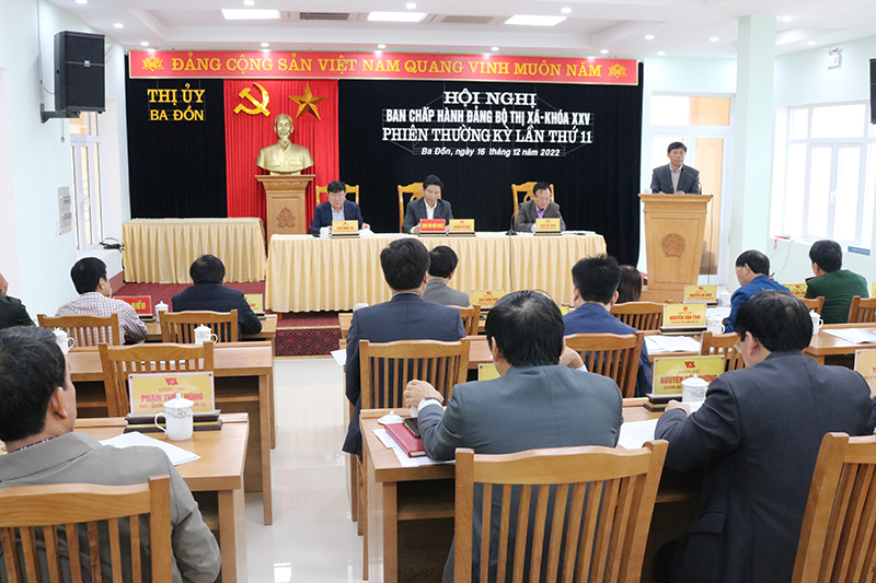 Hội nghị lần thứ 11, ban chấp hành Đảng bộ TX. Ba Đồn khóa XXV, nhiệm kỳ 2020-2025