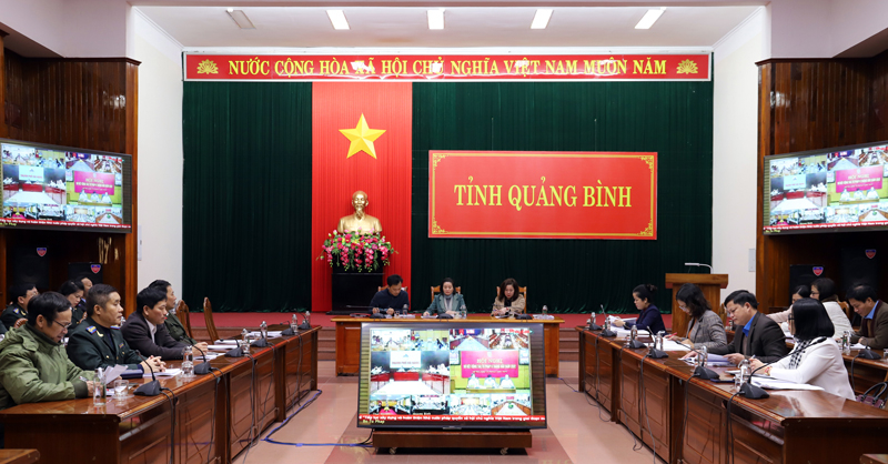 Toàn cảnh Hội nghị tại điểm cầu Quảng Bình