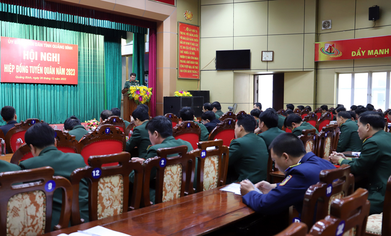 Toàn cảnh Hội nghị hiệp đồng tuyển quân năm 2023