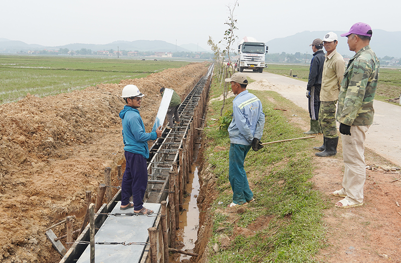 Hệ thống kênh mương được xã Mỹ Trạch chú trọng đầu tư xây dựng.