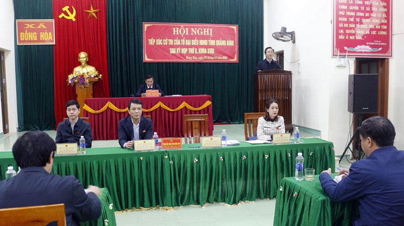 Đại diện tổ đại biểu HĐND tỉnh thông báo tóm tắt nội dung, kết quả kỳ họp thứ 8, HĐND tỉnh khóa XVIII.