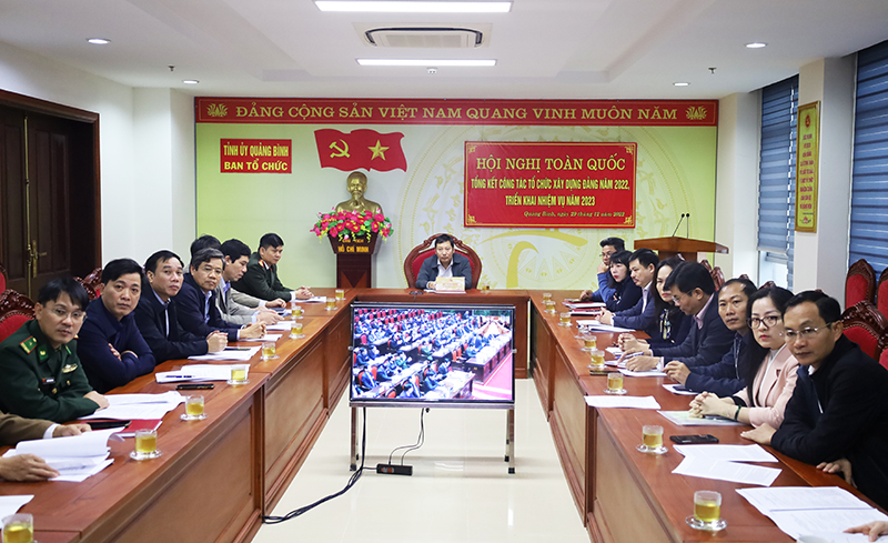  Các đại biểu dự hội nghị tại điểm cầu Quảng Bình.