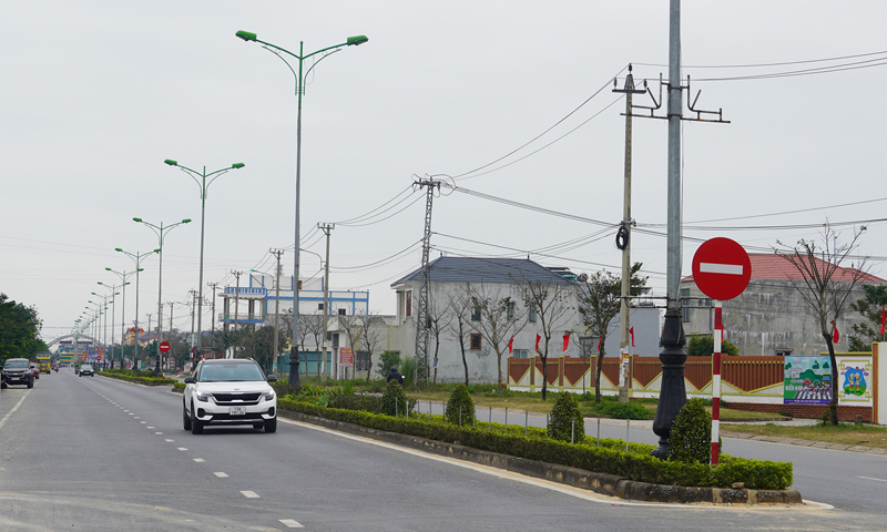 Một góc trung tâm huyện Bố Trạch.