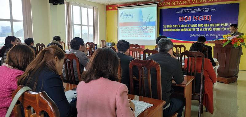 Lớp tập huấn chuyên sâu về kỹ năng thực hiện trợ giúp pháp lý cho người nghèo, NTT, ĐTYT