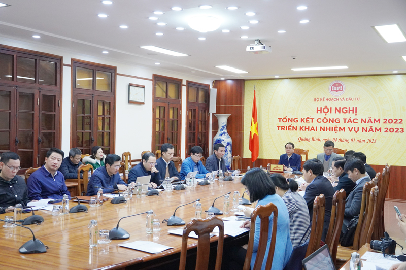 Quang cảnh hội nghị tại điểm cầu tỉnh Quảng Bình.