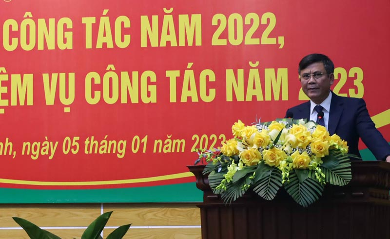 Đồng chí Trần Thắng, Phó Bí thư Tỉnh ủy, Chủ tịch UBND tỉnh phát biểu chỉ đạo tại hội nghị.