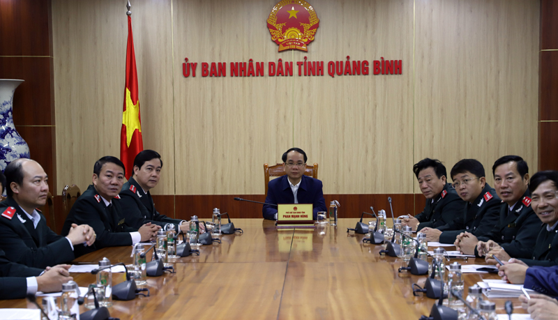 Toàn cảnh hội nghị tại điểm cầu Quảng Bình