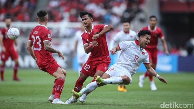 Việt Nam và Indonesia bất phân thắng bại. (Nguồn: detik.com)