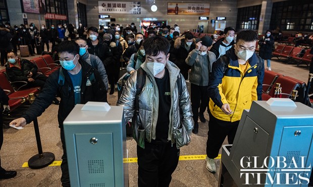 Người dân Trung Quốc bắt đầu về quê ăn Tết. (Nguồn: Globaltimes)