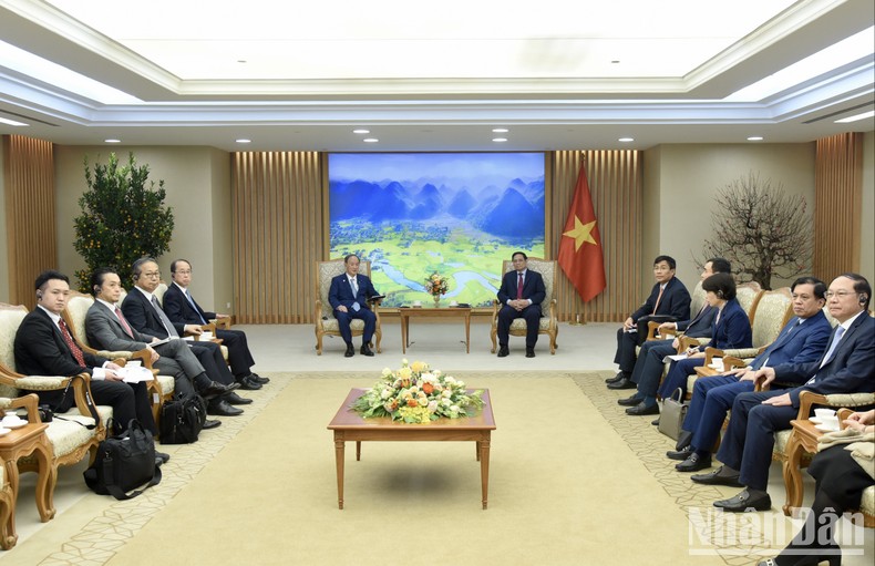 Quang cảnh buổi tiếp. (Ảnh: TRẦN HẢI)