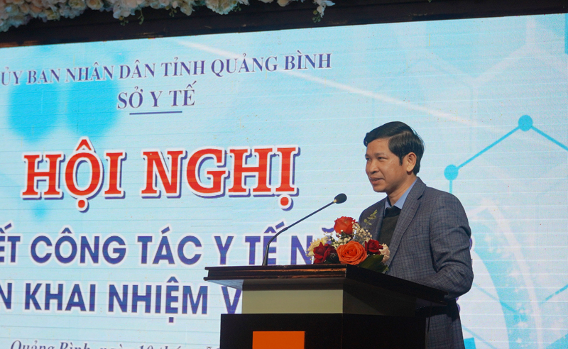 Đồng chí Phó Chủ tịch UBND tỉnh Hồ An Phong ghi nhận và đánh giá cao những kết quả mà ngành Y tế đã làm được trong năm 2022, nhất là công tác kiểm soát các loại dịch bệnh.
