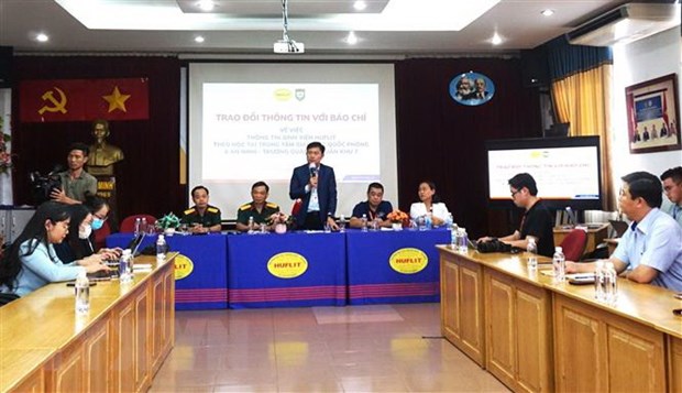 Quang cảnh buổi trao đổi thông tin. (Ảnh: Thu Hoài/TTXVN)
