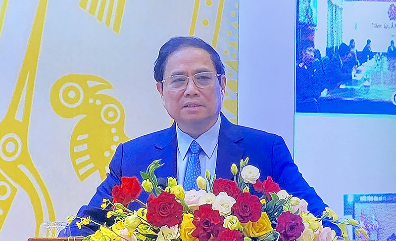 Thủ tướng Chính phủ Phạm Minh Chính phát biểu chỉ đạo tại hội nghị.