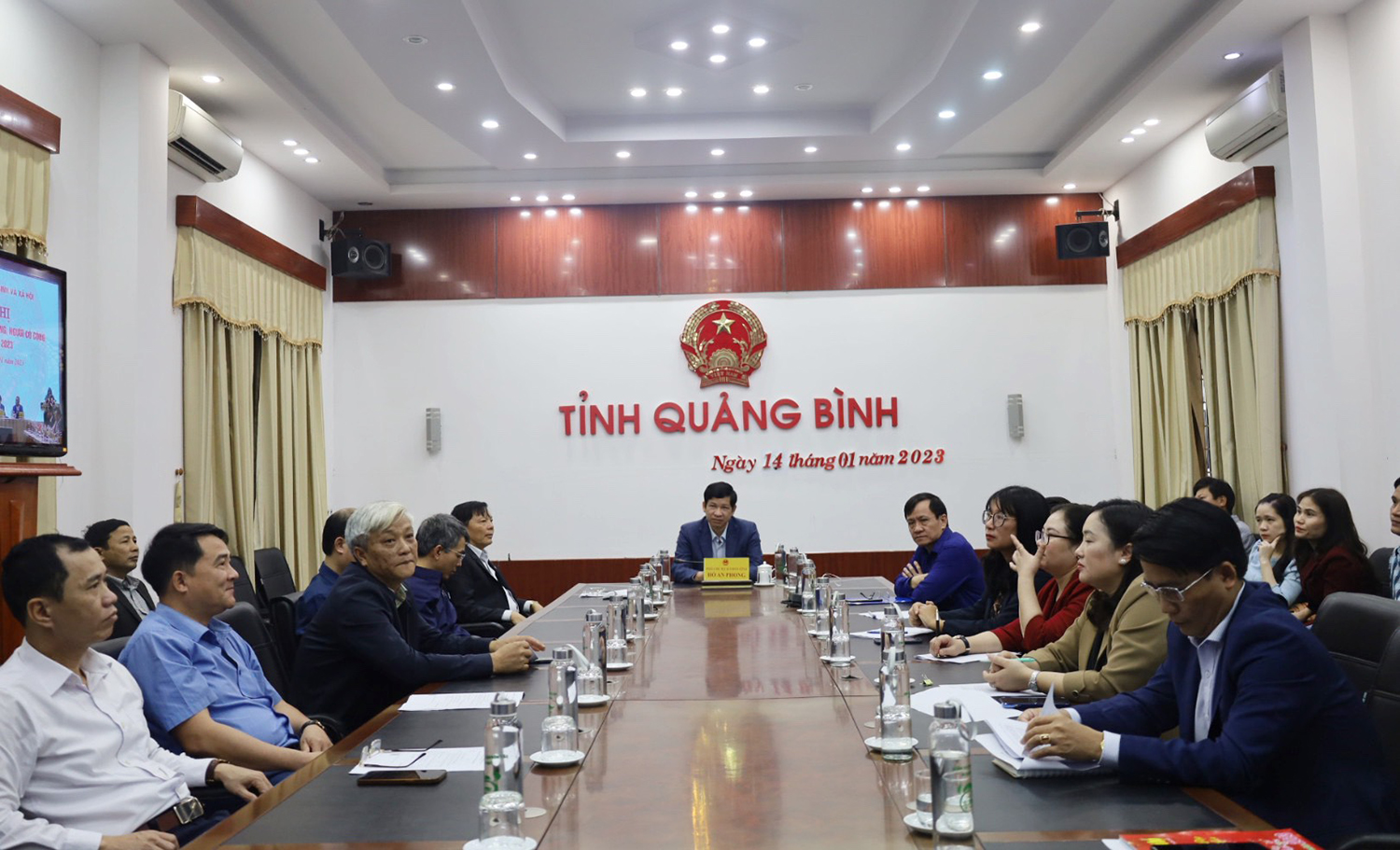 Hội nghị tại điểm cầu Quảng Bình.