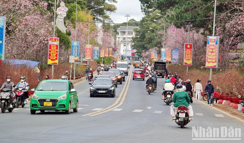 Phố núi vào xuân.
