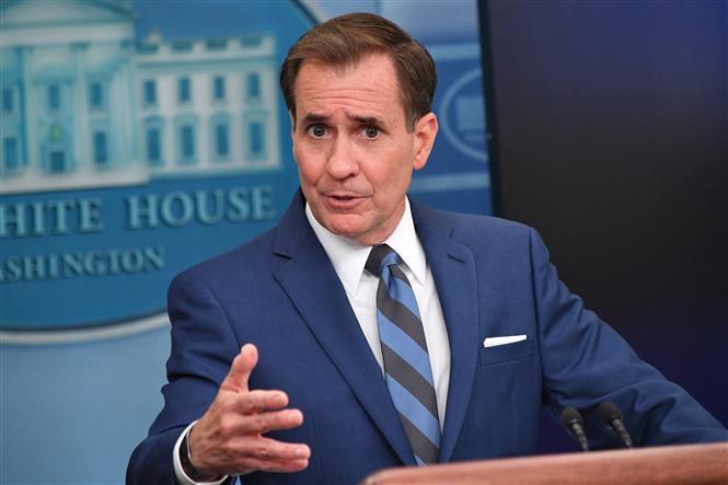 Người phát ngôn Hội đồng An ninh quốc gia Mỹ John Kirby. Ảnh tư liệu: AFP/TTXVN