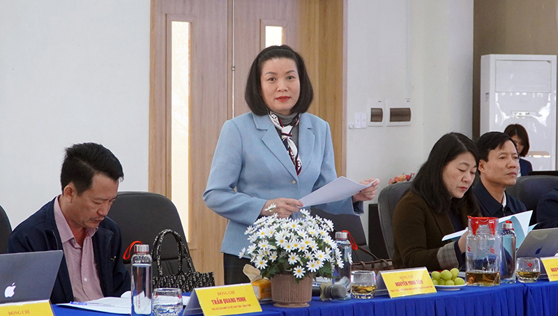 Phó trưởng đoàn Chuyên trách Đoàn ĐBQH tỉnh Nguyễn Minh Tâm phát biểu kết luận buổi giám sát 