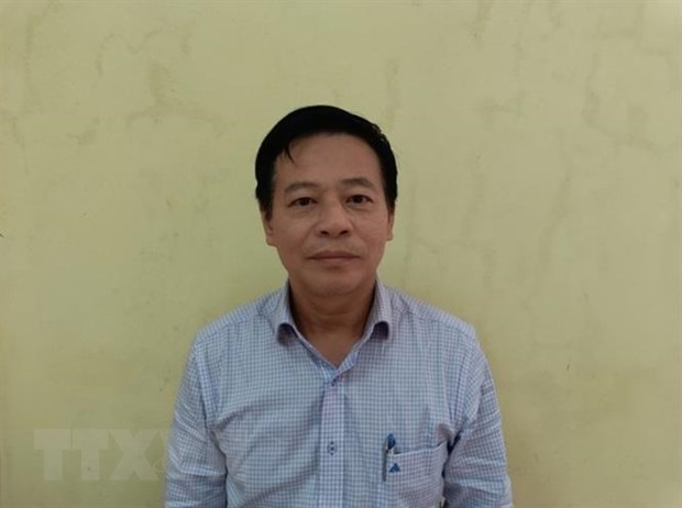 Đối tượng Lê Văn Ngân Giám đốc Trung tâm đăng kiểm xe cơ giới 2901V. (Ảnh: TTXVN phát)