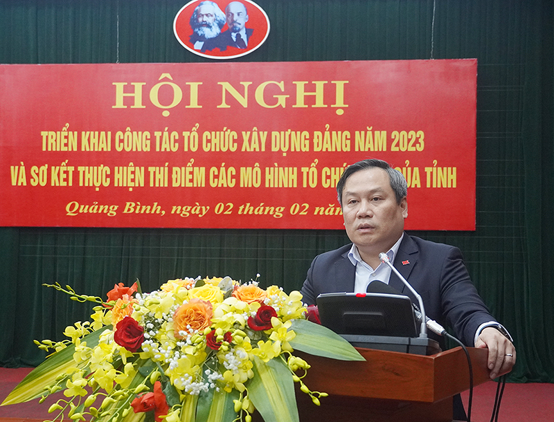 Đồng chí Bí thư Tỉnh ủy Vũ Đại Thắng phát biểu chỉ đạo hội nghị.