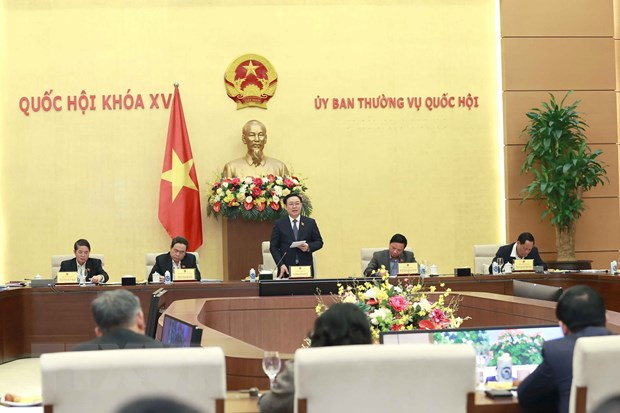 Chủ tịch Quốc hội Vương Đình Huệ phát biểu. (Ảnh: Doãn Tấn/TTXVN)