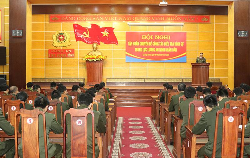 Hội nghị tập huấn chuyên đề công tác điều tra hình sự cho lực lượng an ninh.