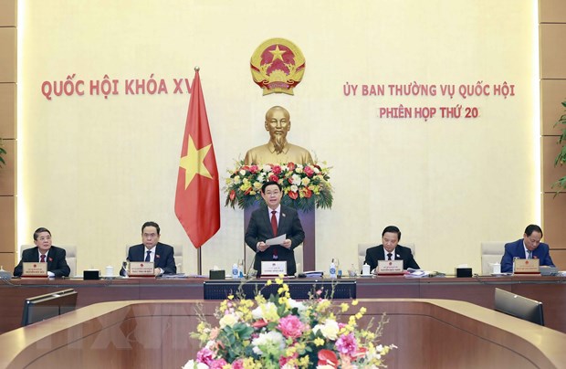 Chủ tịch Quốc hội Vương Đình Huệ phát biểu khai mạc. (Ảnh: Doãn Tấn/TTXVN)